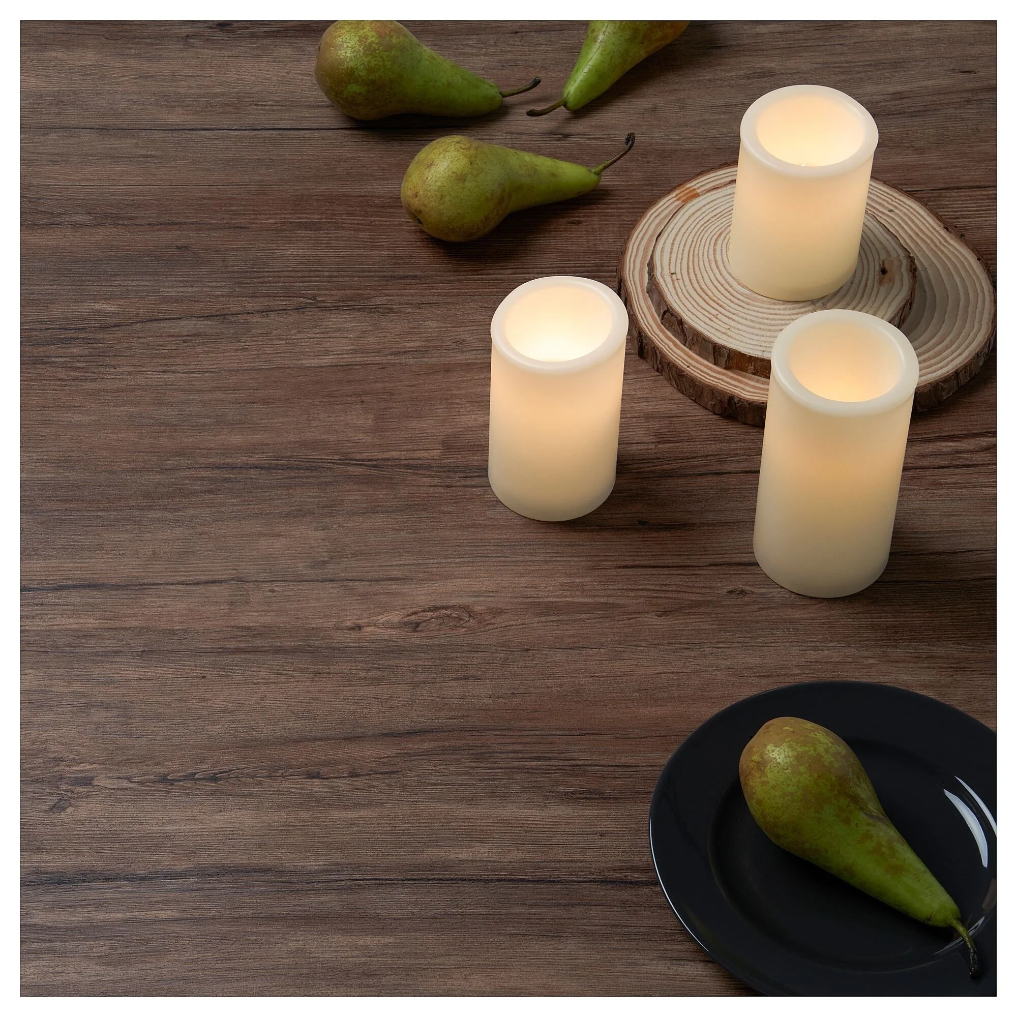 شمع ال ای دی ایکیا IKEA ÄDELLÖVTRÄD پک سه تایی شمع ال ای دی ایکیا IKEA ÄDELLÖVTRÄD پک سه تایی