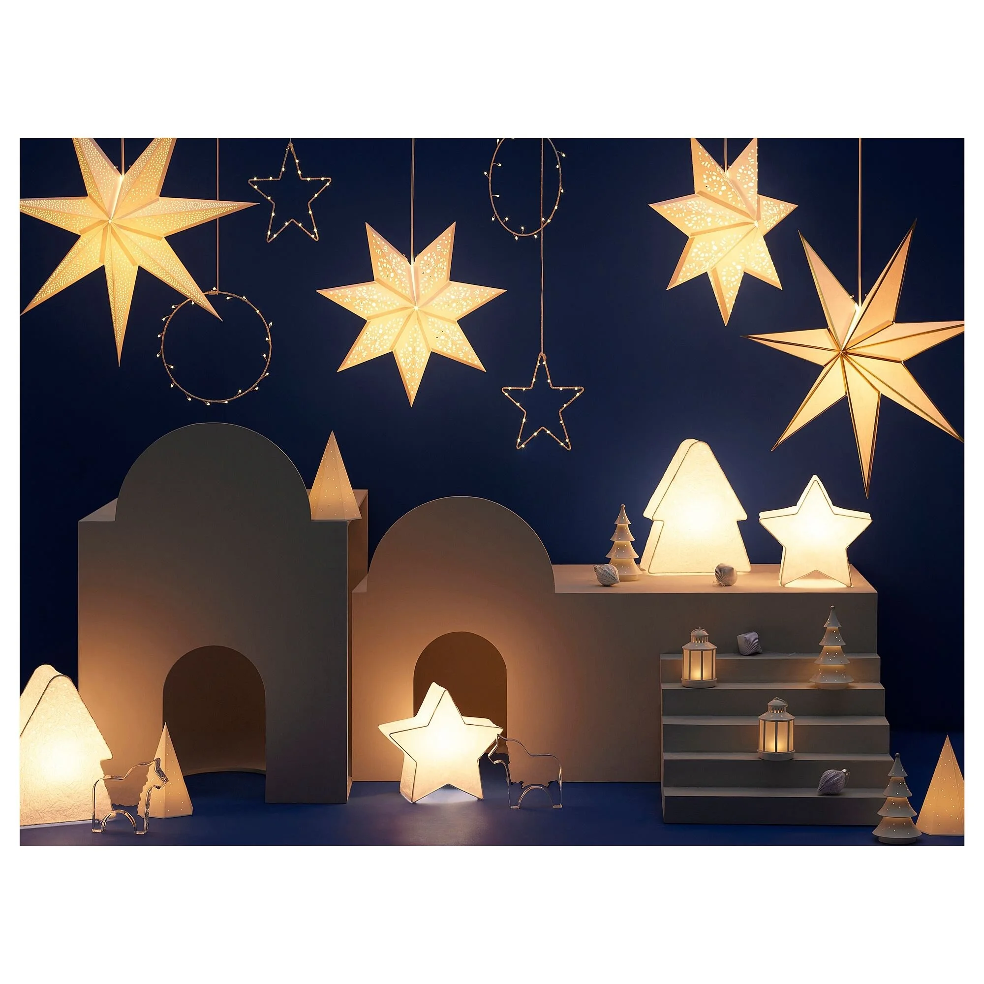 آویز سقفی ستاره ایکیا IKEA STRALA -سفید آویز سقفی ستاره ایکیا IKEA STRALA -سفید