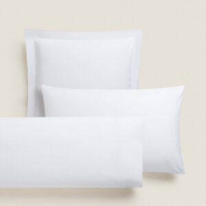 ست دو تایی روبالشی کتان برند زارا - سفید