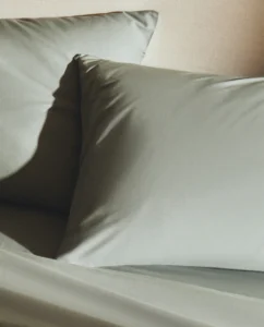 ست دو تایی روبالشی کتان برند زارا - طوسی