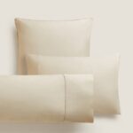 ست دو تایی روبالشی کتان زارا – کرم