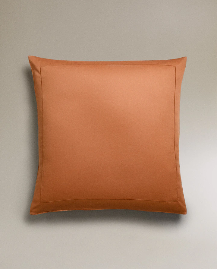 ست دو تایی روبالشی ساتن برند زارا - نارنجی ست دو تایی روبالشی ساتن برند زارا - نارنجی