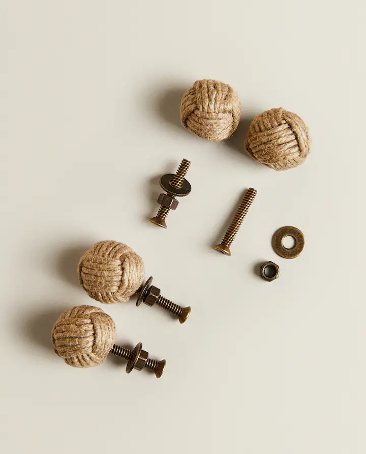 دستگیره کنفی فانتزی چهارتایی برند زارا دستگیره کنفی فانتزی چهارتایی برند زارا