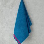 حوله صورت پنبه ای مدل کریسپی - ENGLISH HOME Crispy - آبی