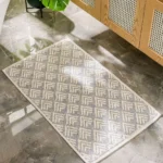 پادری طرح دار - LCW HOME - خاکستری/سفید