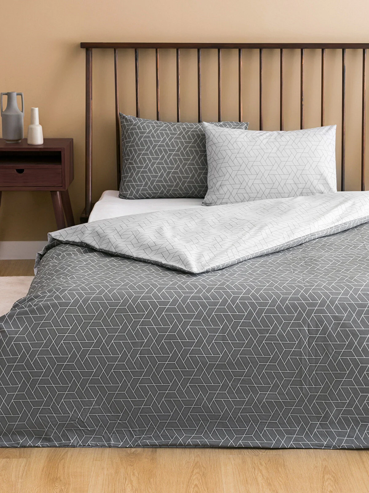 ست رو تختی دو نفره - LCW HOME - طوسی ست رو تختی دو نفره - LCW HOME - طوسی