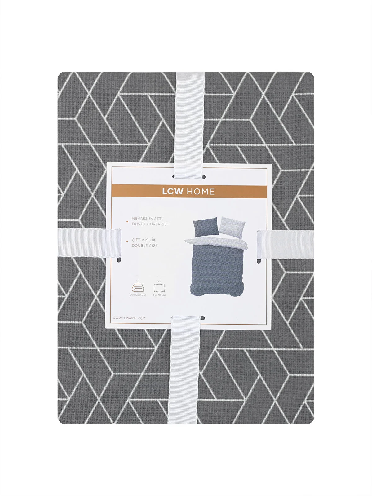 ست رو تختی دو نفره - LCW HOME - طوسی ست رو تختی دو نفره - LCW HOME - طوسی - Image 2