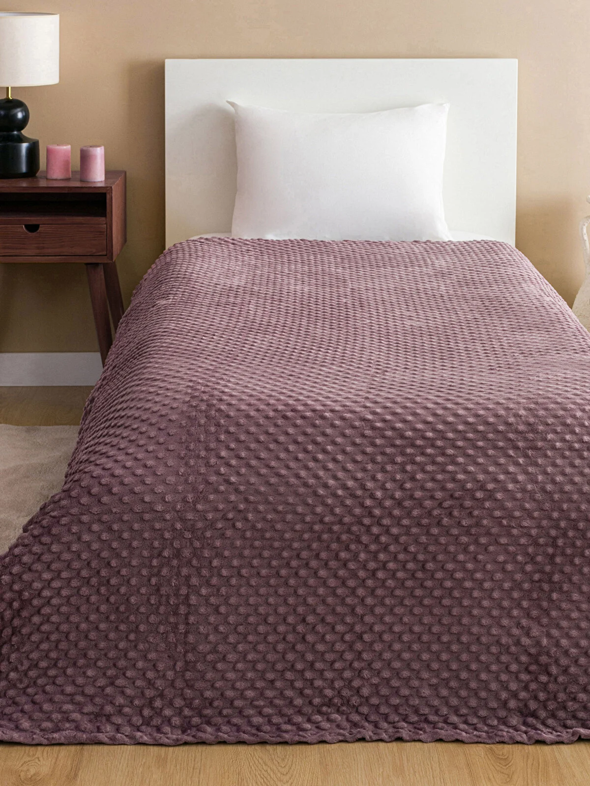 پتوی تک نفره- LCW HOME Wellsoft - بنفش پتوی تک نفره- LCW HOME Wellsoft - بنفش