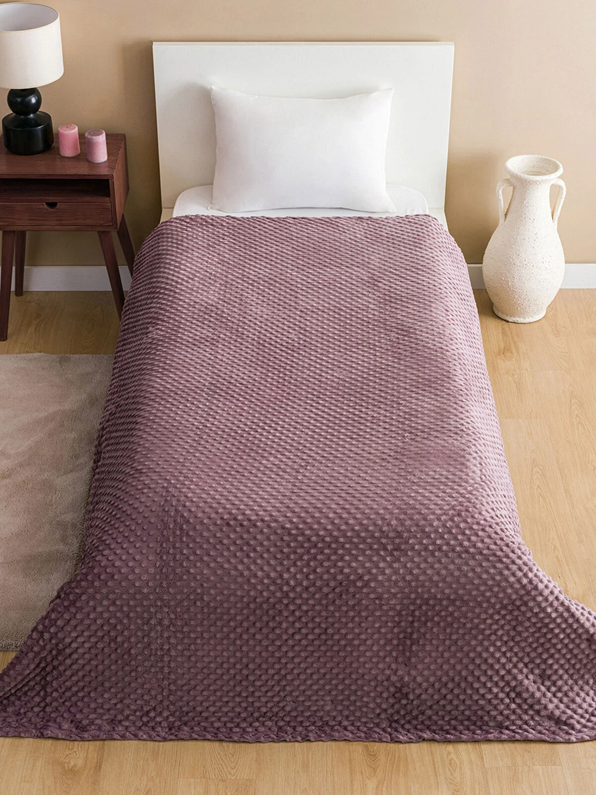 پتوی تک نفره- LCW HOME Wellsoft - بنفش پتوی تک نفره- LCW HOME Wellsoft - بنفش - Image 5
